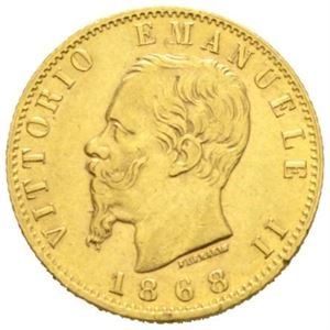 Vittorio Emanuele II, 20 lire 1868.