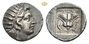 ISLANDS off CARIA, Rhodes. Rhodos. Circa 170-150 BC. AR drachm (2,85 g)