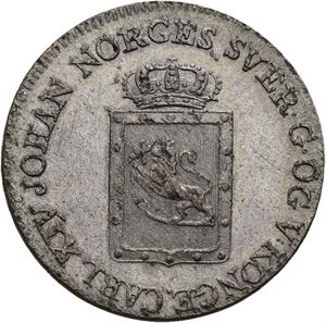 CARL XIV JOHAN 1818-1844. KONGSBERG. 4 skilling 1825