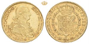 Carl IV, 2 escudos 1805. Madrid. FA