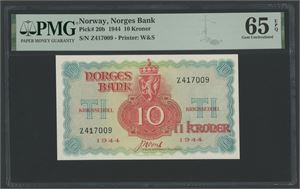 10 kroner 1944. Z417009.
