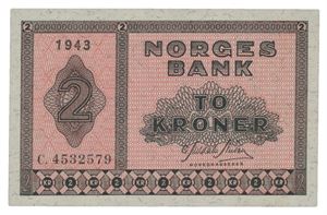2 kroner 1943. C4532579
