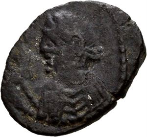 Hilderic 523-530, Æ 4 nummi, Carthago. R: Tekst i to linjer