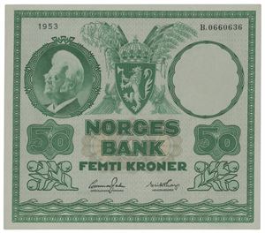 50 kroner 1953. B0660636