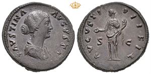 Faustina Junior, Augusta AD 147-175. Æ sestertius (23,14 g)