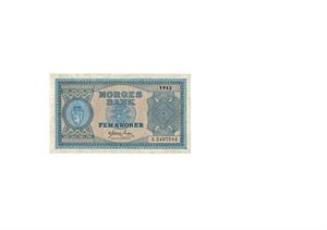 5 kroner 1945. A3497584