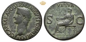 Caligula, 37-41 e.Kr. Æ ass (10,47 g)