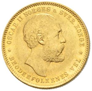 Oscar II, 20 kroner 1876.