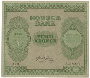 50 kroner 1945 A