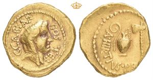 The Ceasarians. Julius Caesar. Early 46 BC. AV aureus (20 mm; 8,04 g)