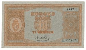 10 kroner 1947. E8371071