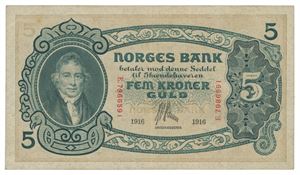 5 kroner 1916. E7986591