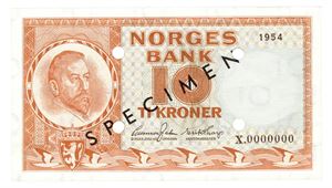 10 kroner 1954. X0000000.