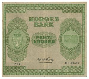 50 kroner 1949. B.3161557