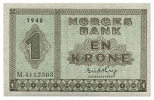 1 krone 1948. M4112363