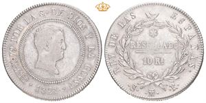 Ferdinand VII, 10 reales 1821. SR. Madrid