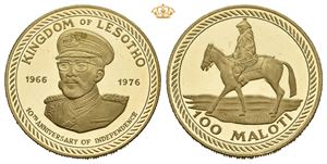 Moshoeshoe II, 100 maloti 1976