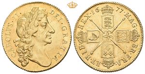 2 guineas 1677. (16,57 g). London