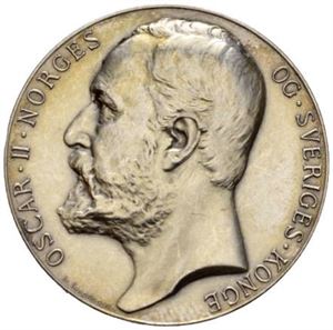 Det 11. alminnelige Norske landbruksmøte i Trondheim 1902. Belønningsmedalje. Sølv. 35 mm