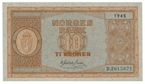 10 kroner 1945. B2615871
