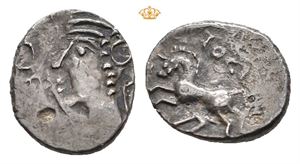 CENTRAL GAUL. Sequani. Circa 100-50 BC. AR unit/quinarius (15 mm; 1,95 g)
