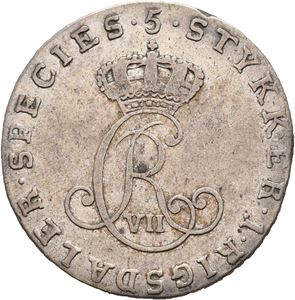 Norge, Christian VII, 1/5 speciedaler 1798. S.5