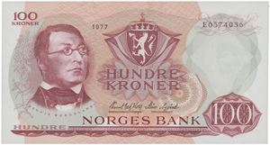 100 kroner 1977. E0374056.