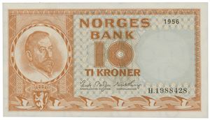 10 kroner 1956. H.1988428