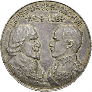 Kongsberg 1624-1924. Sølv. 31 mm