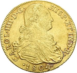Carl IV, 8 escudos 1804. Nuevo Reino