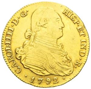 Carl III, 4 escudos 1792. Madrid