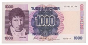 1000 kroner 1989. 2201582254