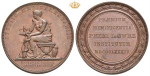 Peter L. Øwres legat. Belønningsmedalje. Bronse 35 mm