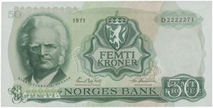 50 kroner 1971. D2222271.