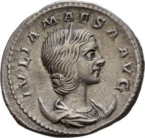 Julia Maesa d.225 e.Kr., antoninian, Roma 219 e.Kr. R: Pietas stående mot venstre