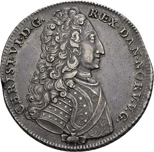 CHRISTIAN VI 1730-1746. KONGSBERG. Reisedaler 1733. Liten blankettfeil/minor planchet defect. S.1