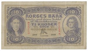 10 kroner 1908. B6979117