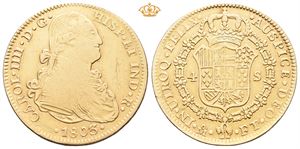 Carl IV, 4 escudos 1803. Mexico City