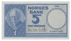 5 kroner 1959. G0007405