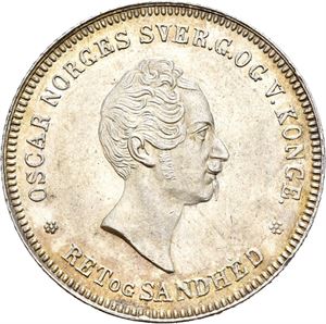 OSCAR I 1844-1859, KONGSBERG, 1/2 speciedaler 1850