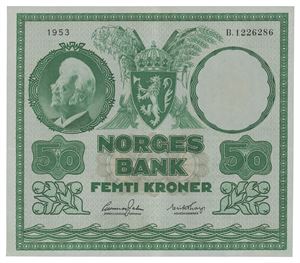 Norway. 50 kroner 1953. B1226286