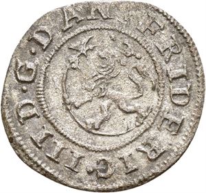 FREDERIK III 1648-1670 2 skilling 1665. S.134 var.