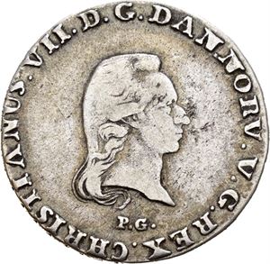 CHRISTIAN VII 1766-1808, KONGSBERG, 1/3 speciedaler 1803. S.2