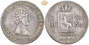 1/2 speciedaler 1824