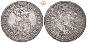 Ferdinand I 1521-1564, taler (postum) 1573-1576, Hall. Ripe på advers/scratch on obverse