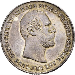 Carl XV 1859-1872. 1/2 speciedaler 1862