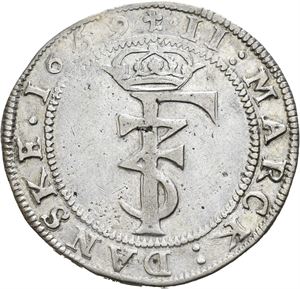 FREDERIK III 1648-1670, CHRISTIANIA, 2 mark 1659. S.79