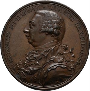 England. George III. Dødsmedalje 1820. Küchler. Bronse. 48 mm