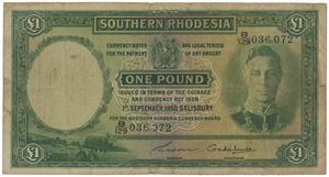 1 Pound 1950 S/N B/129 036072.