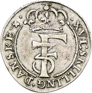 FREDERIK III 1648-1670 1 mark 1669. S.43